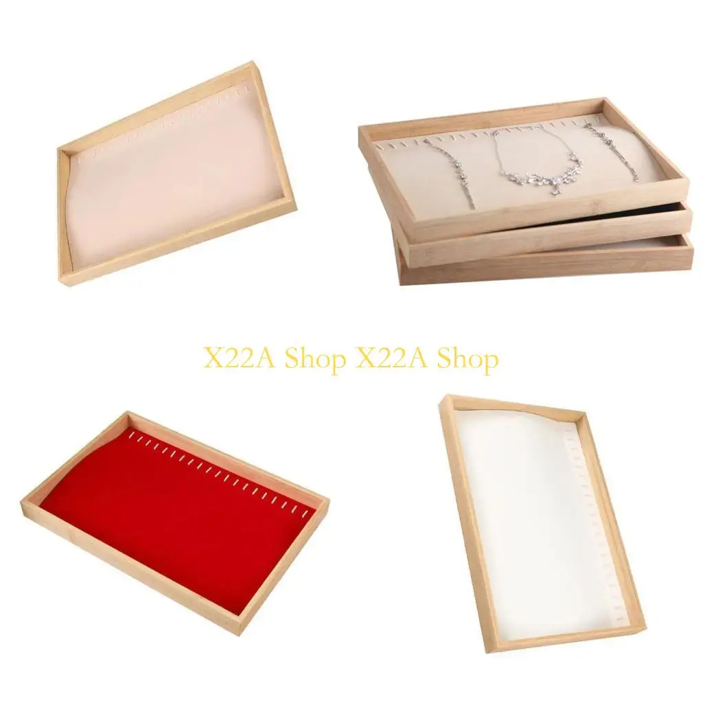 

Unique Wooden Tray Pendant Necklace Earrings Jewelry Display Holder Storage Jewelry Decorative Plate Gift for Women