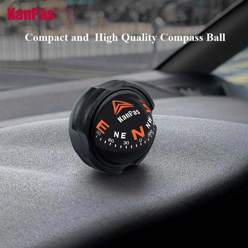 KanPas Small Size Car Compass Ball/ Dashboard Compass/Driving Compass / Liquid filled Compass Ball