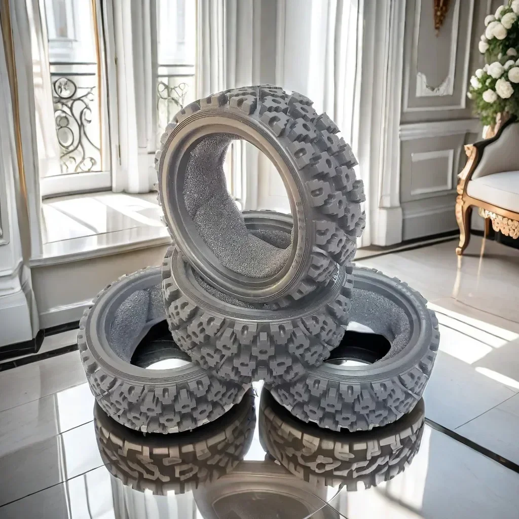 

4Pcs 70Mm 1/10 RC Off-Road Buggy Car Rubber Tires Wheel Tyres Front For Tamiya TT01 TT02 XV01 LC RACING PTG-2 HSP HPI