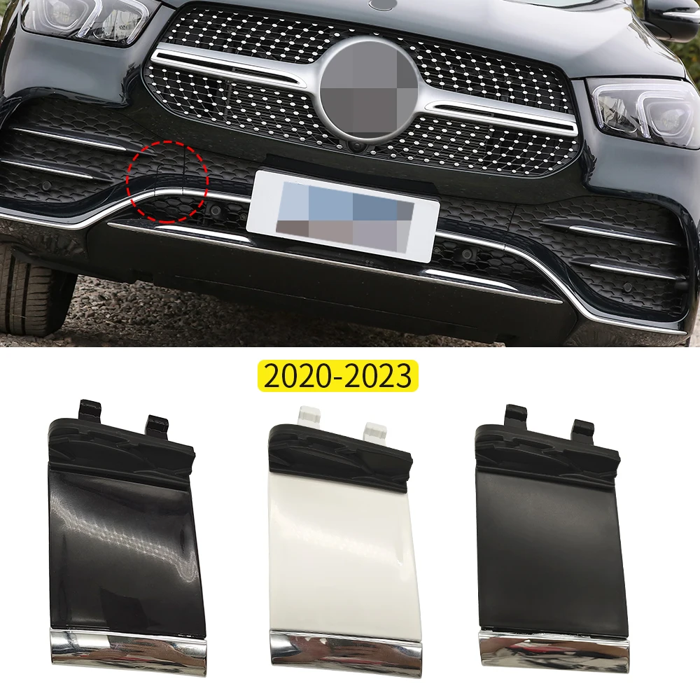 For Mercedes W167 Car Front Bumper Tow Hook Cover Cap Black For Benz GLE Class 2020-2023 GLE320 GLE350 GLE450 1678853608