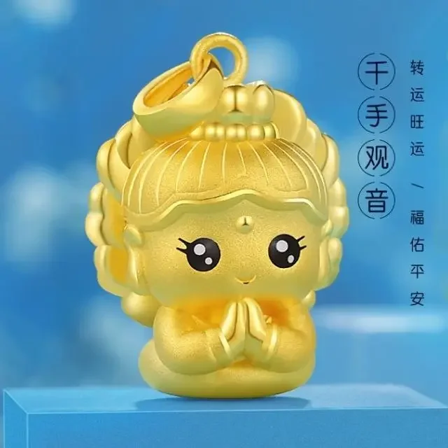 UMQ 12 زودياك التنين سنة الميلاد بوذا تقليد 24K عقد ذهب حقيقي الرجال والنساء الذهب اللون قلادة مجوهرات صحية آمنة #3