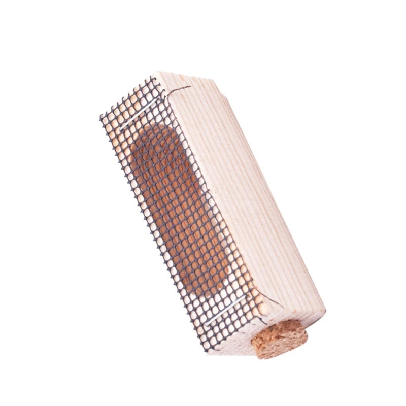 ABRE-Wooden Queen Bee Cage, Mutil-Functional Beehive Bee Cage Rearing Cage Cell, Bees Queen Post Prisoner, Beekeeping Tools