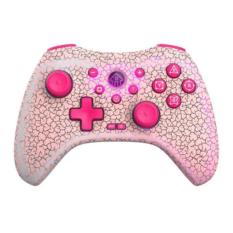 

Wireless Game Console For Switch/Android/Ios/Pc 6-Axis Gyro High Precision Joystick Rgb Lighting Bluetooth Gamepad Easy To Use A