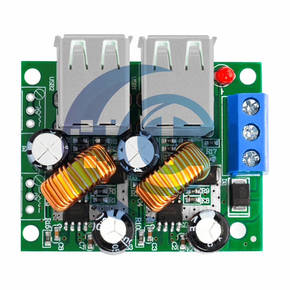 4-Port USB A5268 Step-Down Power Supply Converter Board Module!Convert DC 12V, 24V, 40V to 5V 5A -MP3/MP4, Phones&Car Equipment