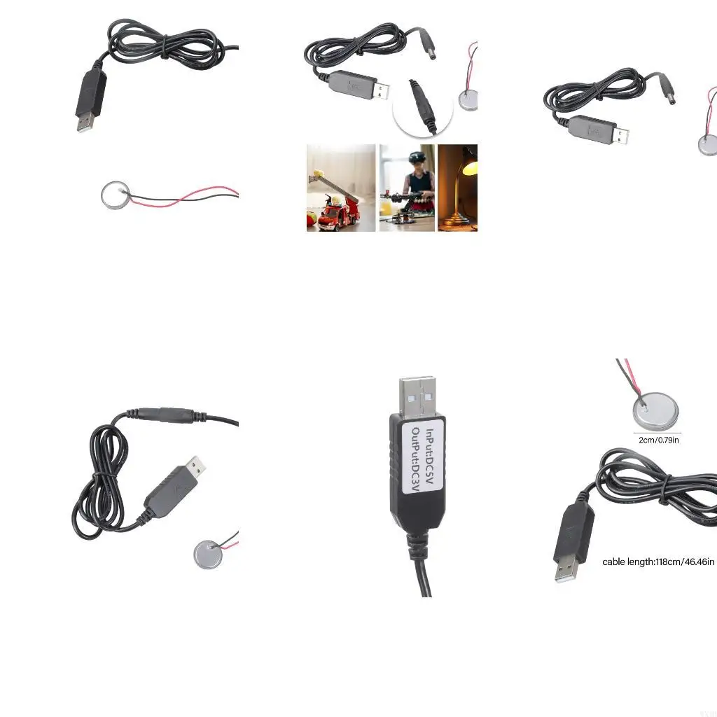 USB 5V To 3V Power CR2032 Converter Battery Alternative For Electronic Devices 