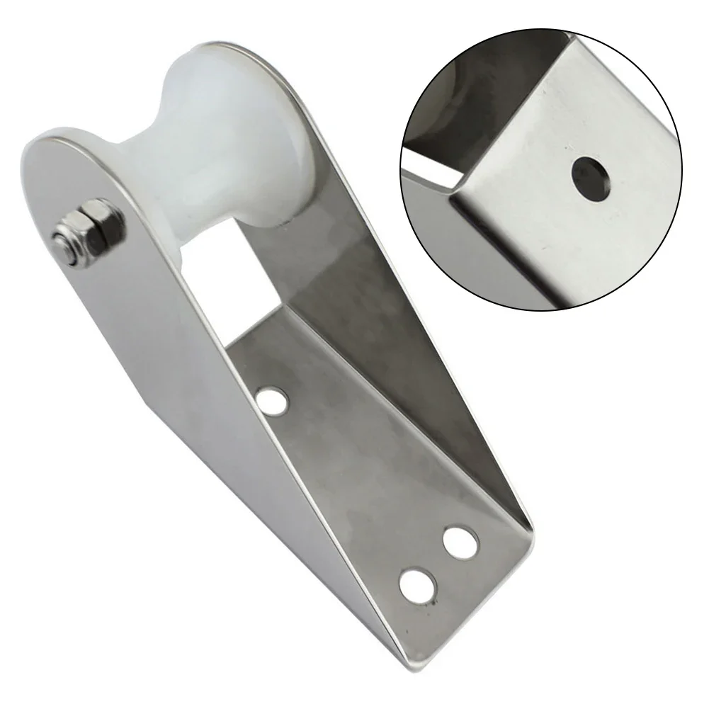 

Boat Anchor Roller 316 Stainless Steel Bracket Boat Maintenance Long-lasting Performance Nylon Rollers Saltwater Resistant