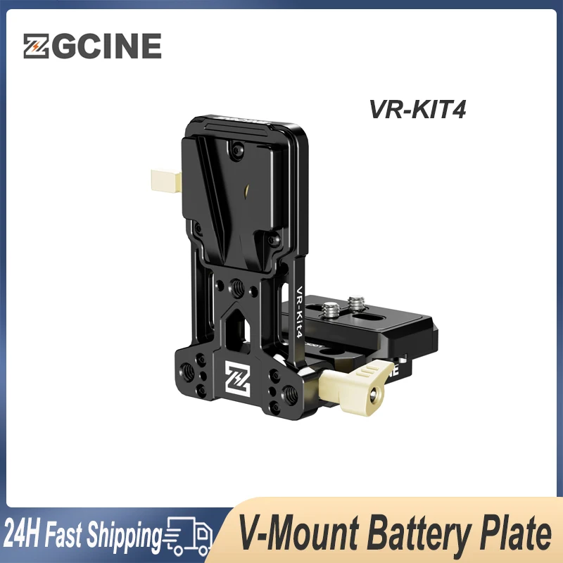 ZGCINE VR-KIT4 Składana Płytka Akumulatora V-Mount 38mm Szybkozłączka Standardowa Płytka Akumulatora V-Lock Adapter Składany