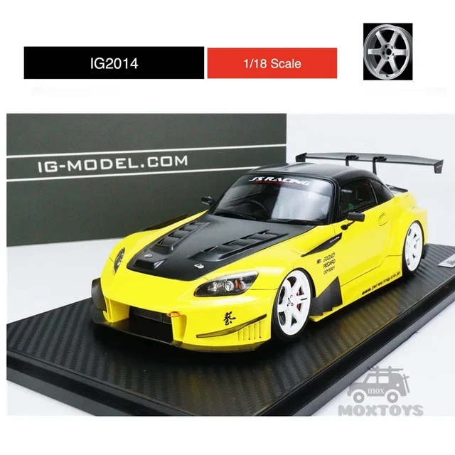 Jsレーシングカーモデル、s2000、ap1、黄色の車、1:18