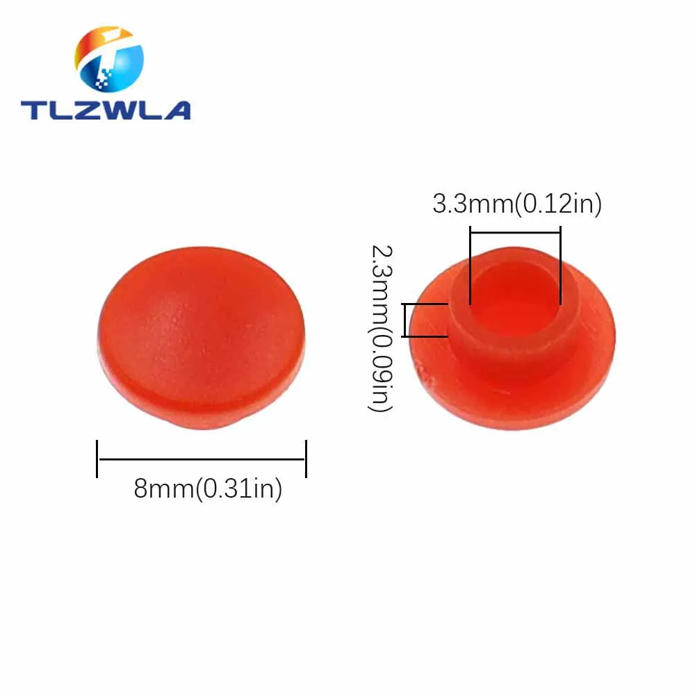 100Pcs Tactile Push Button Cap A29 Switch Button Hat Diameter 8mm Inner Hole id 3.1/3.2/3.4mm For 6 * 6 mm Tact Micro Switch