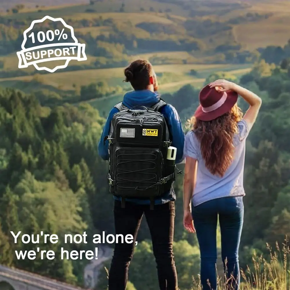 Sac à dos tactique robuste de style militaire avec système Molle pour les aventures en plein air, vert