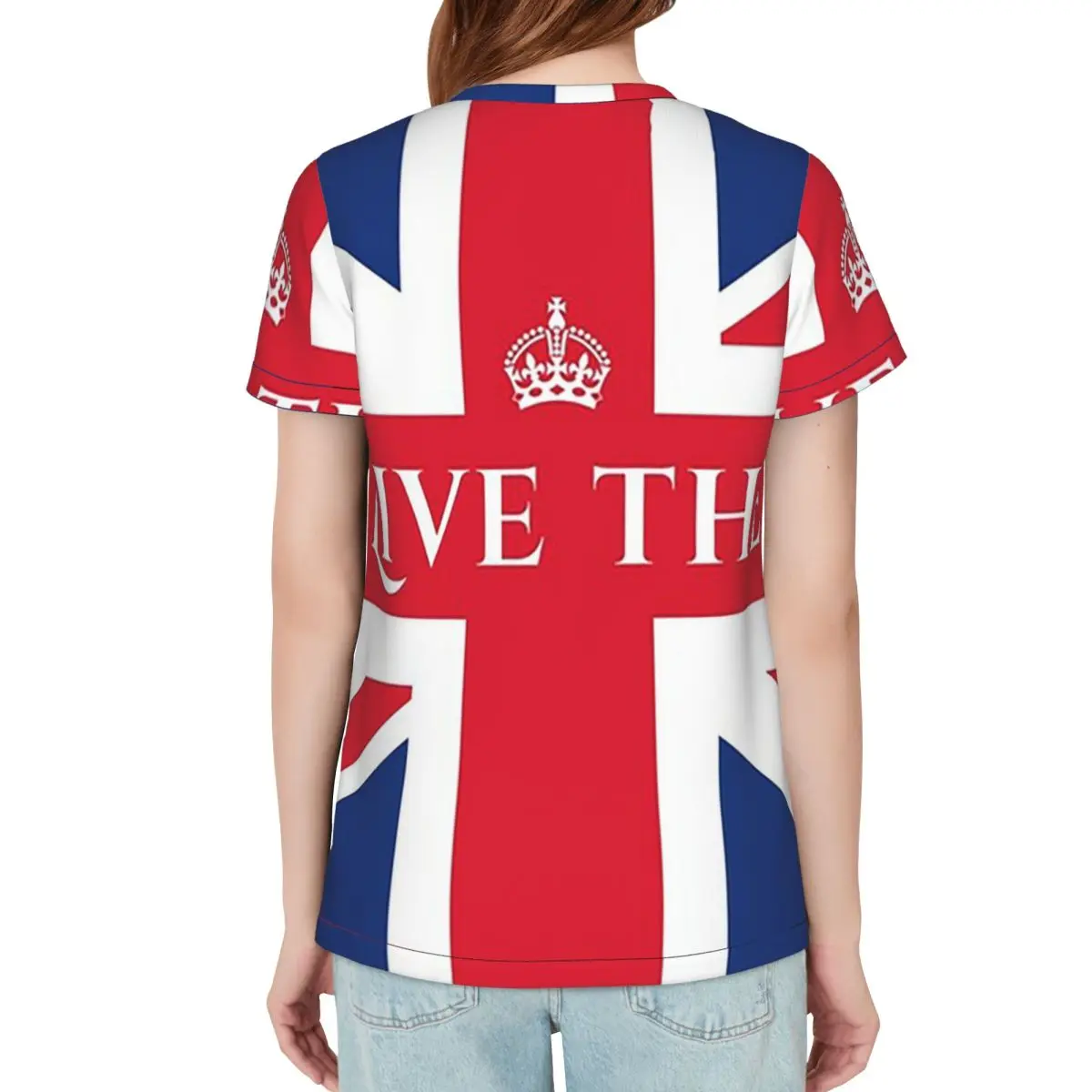 Union Jack Flag Of The UK United Kingdom British T-Shirt Women Short Sleeve TShirts O-Neck Clothes Cotton Summer Tees Streetwear