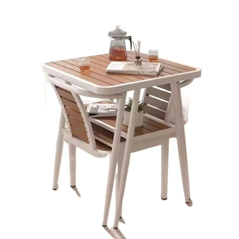 

Balcony leisure area layout villa simple outdoor tea table and chair combination household small apartment coffee table chair