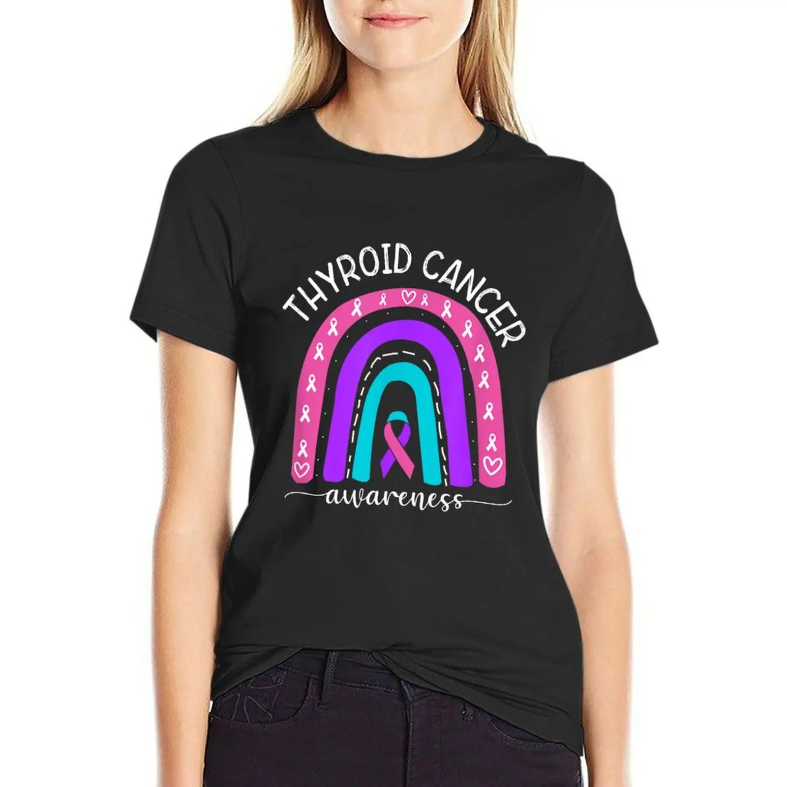 Thyroid Cancer TShirt, Cancer Patient Gifts, Support Team Shirt, Awareness Month, Sweatshirt T-Shirt