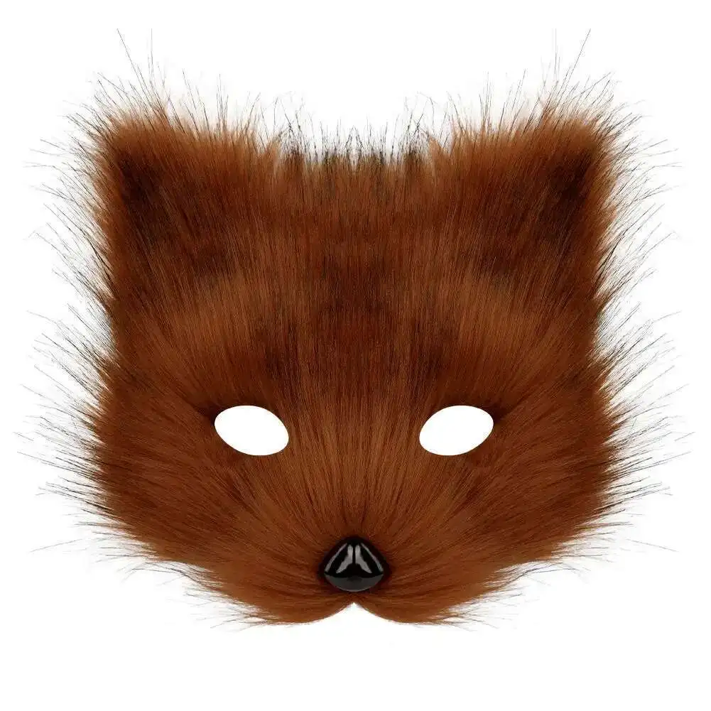 Plüsch Fuchs Maske Plüsch Erwachsene Maske Cosplay Halloween Maskerade Performance Prop Tier Plüsch Maske