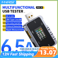 FNIRSI FNAC-28 2 IN 1 Type-C USB Tester Digital Voltmeter Ammeter Amperimetor Voltage Current Meter Power Bank Charger Measure