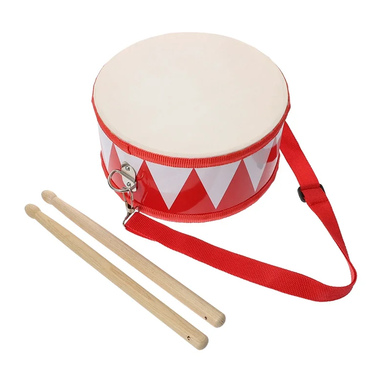 

ABVE-Kids Drum Set 8Inch Wooden Snare Drum Educational Sensory Musical Instrument Drum Set Percussion Instrument Music Lover