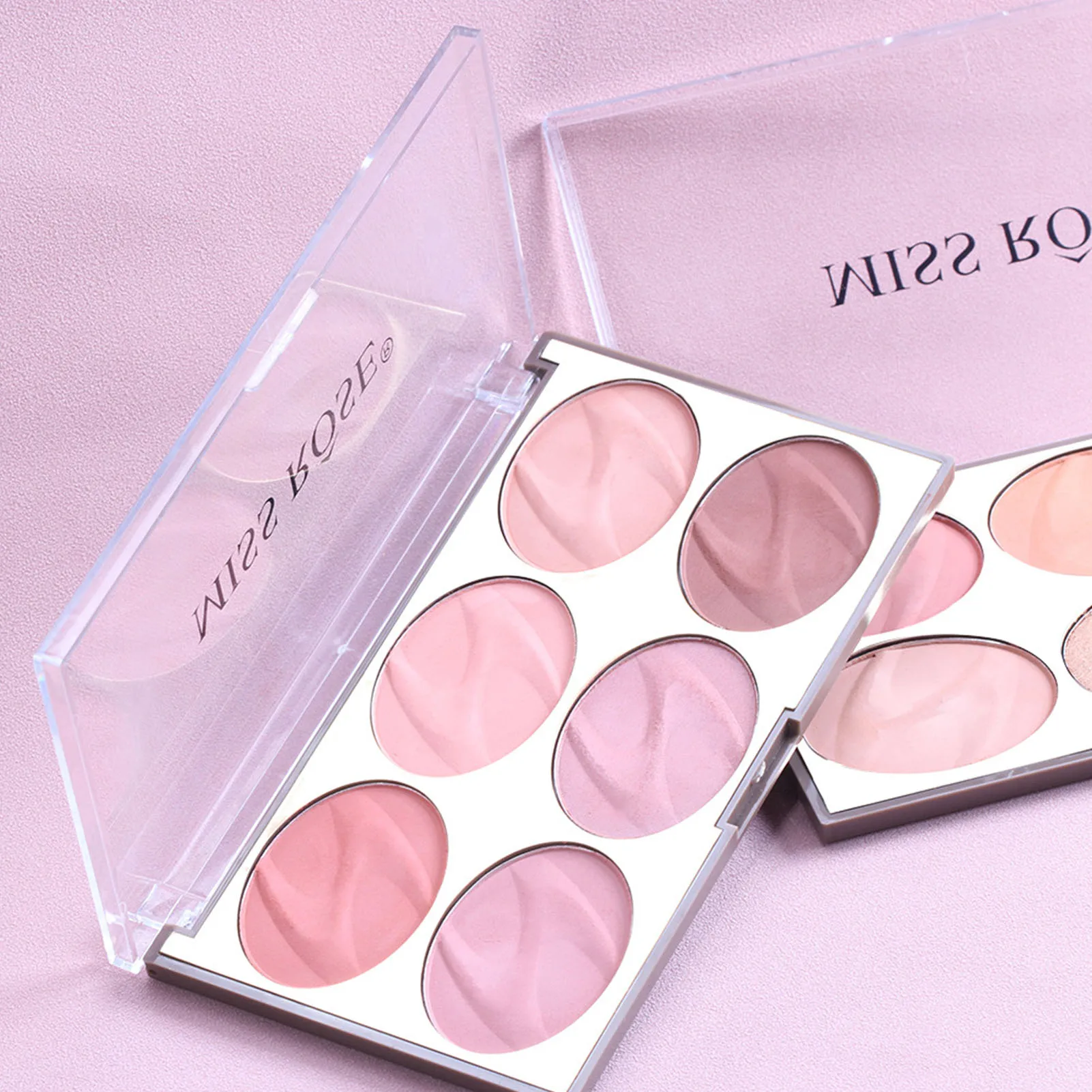 6 Màu Sắc/Bộ Phấn Má Hồng Tấm Đào Pallete Sắc Tố Kết Hợp Blusher Phấn Trang Điểm Chuyên Nghiệp Viền Bóng Xanh Hồng Đựng Mỹ Phẩm