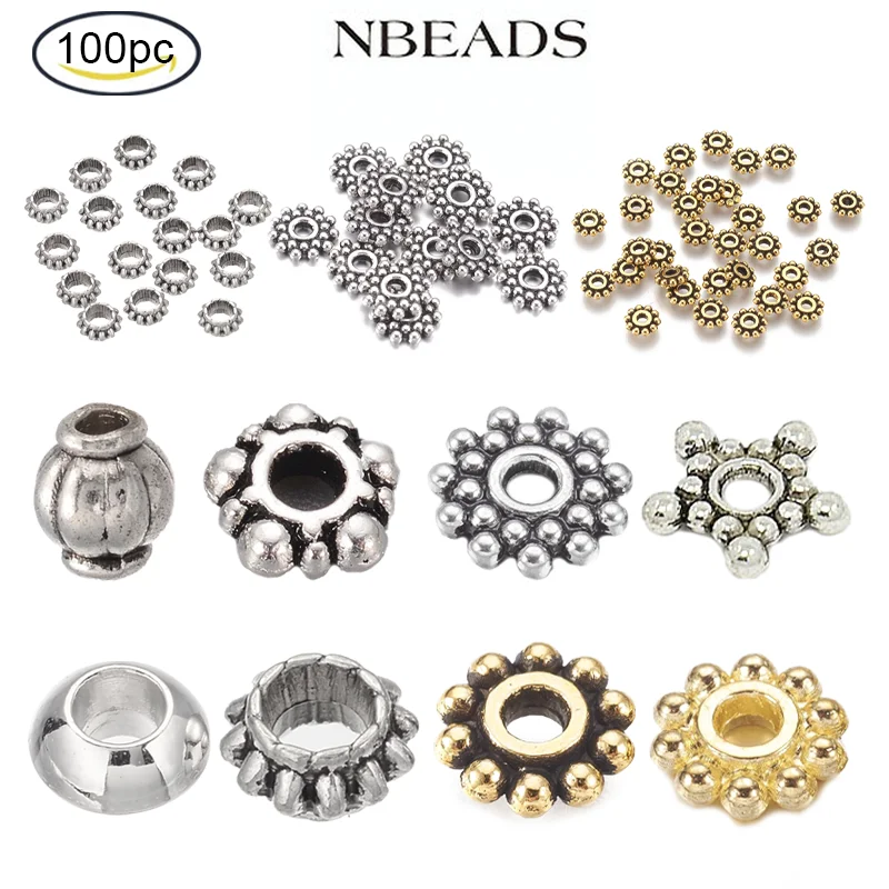 

61-100 шт., бочка из тибетского серебра, аксессуары для рукоделия, не содержит свинца, никеля и кадмия