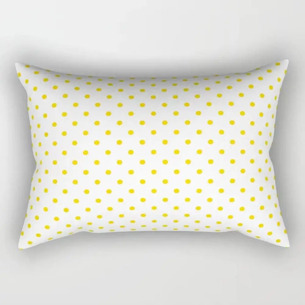 Yellow Geometric Rectangle Pillow Decorative Pillowcase Living Room Cushion Cover Simple Fashion Home Accessories