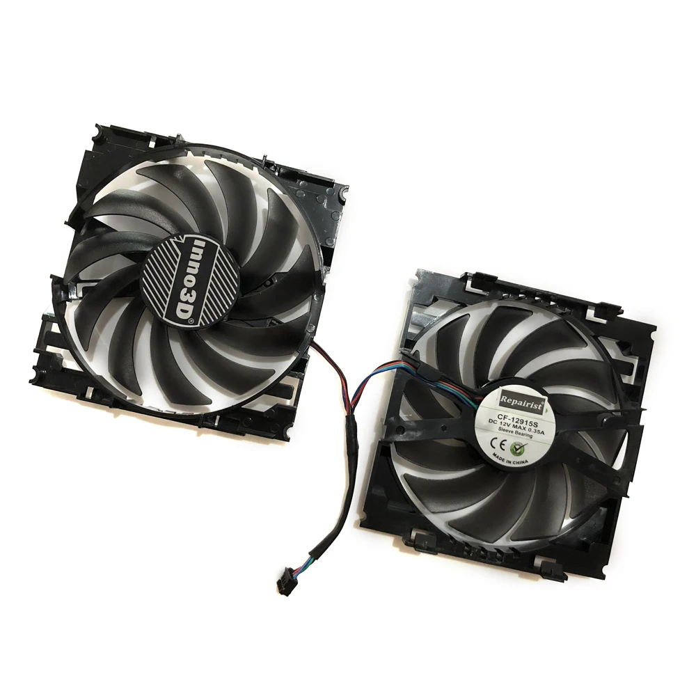 2Pcs/Set CF12915S,GPU VGA Card Cooler,Video Fan,For INNO3D GEFORCE GTX 1060 6GB X2