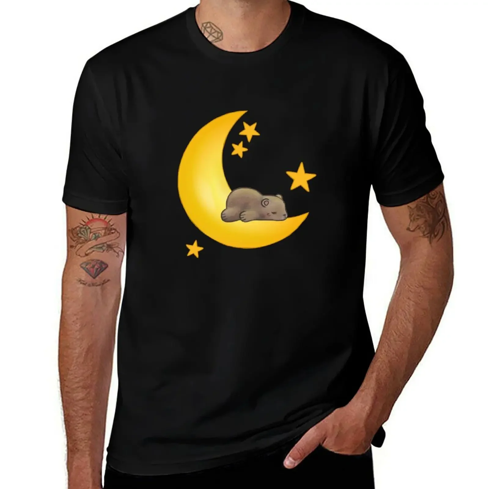 Sleeping bear T-Shirt man clothes graphic t shirts graphic t shirt vintage sweat clothing for men