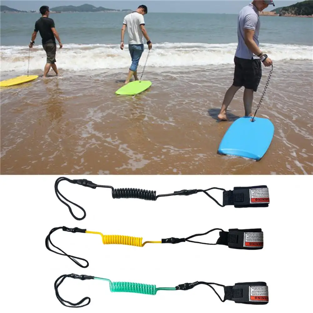 TPU Surfboard Leash Adjustable Coiled SUP Spring Wrist Strap Stand-Up Paddle Board Leg Rope Shortboard Longboard Safety Leash