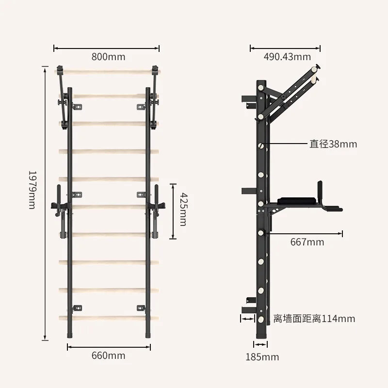 Multifunctional fitness equipment, home pull-up training, stretching frame