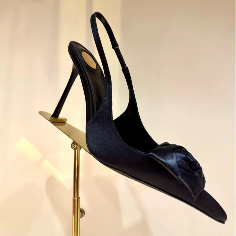 2026 Spring and Summer New Pointed Flower Stiletto Sandals Women's Back Trip Sexy Fashion Trend High Heels image 2