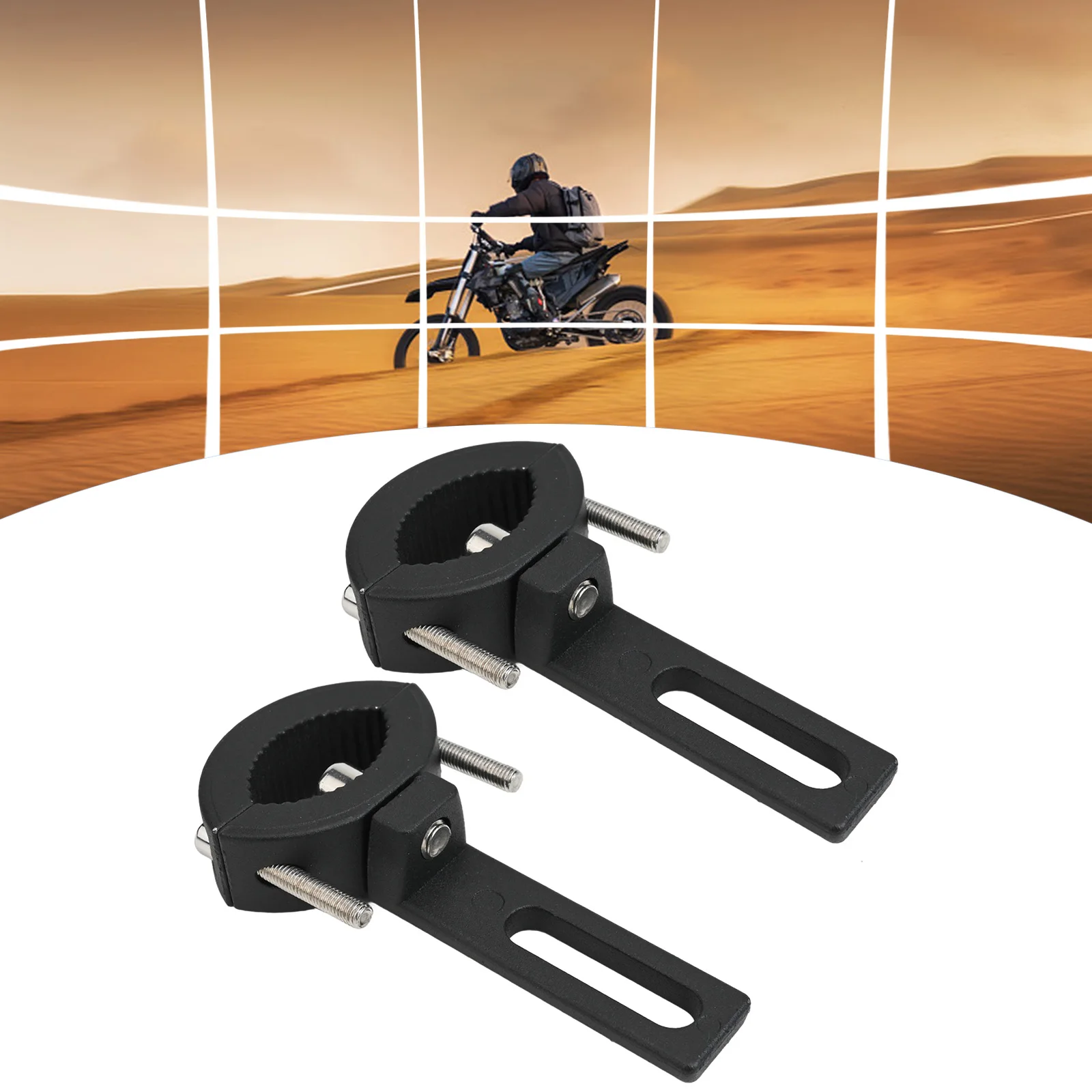 Practical Motorcycle Headlight Mounting Solution Compatible with Various Light Types and Easily Adjustable from 38mm to 60mm