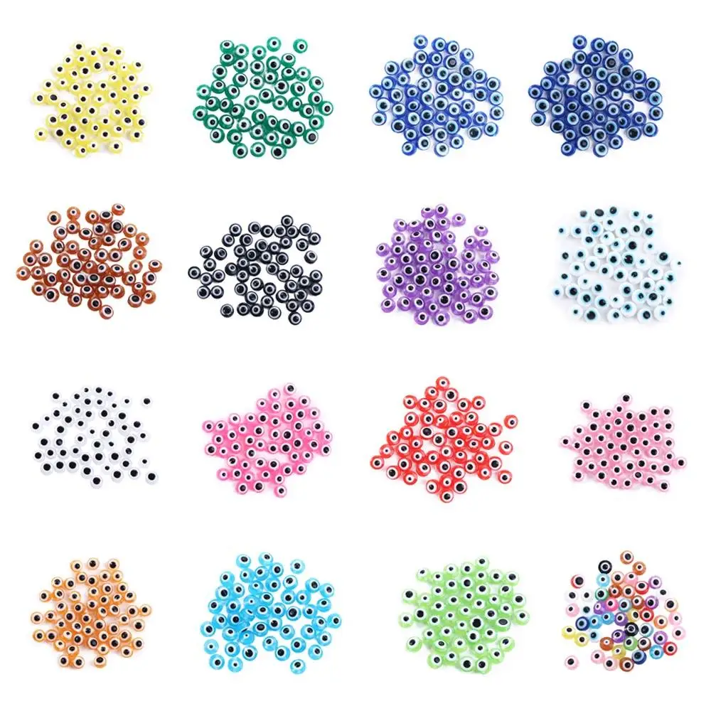 Women Bracelet Making Kit Handmade Student Jewelry Making Accessories Demon Eye Beads DIY Crafts Oval Shape Spacer Beads