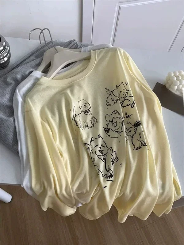 Extra Large 300 Pounds Silk Snowflake Cotton Long Sleeve T-Shirt Women Summer Lightweight Loose Casual Sun Protection Shirt Top