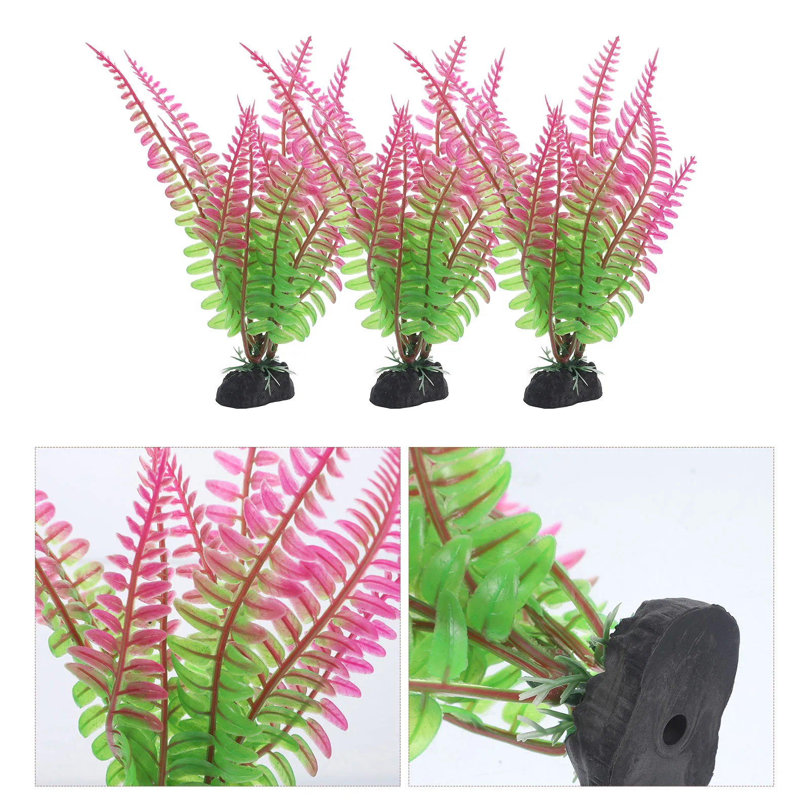 

12pcs Aquarium Plant Decor Water Grass Ornament Fish Tank Resin Fish Decor Freshwater Aquatic Plants Turtle Tank Accessories