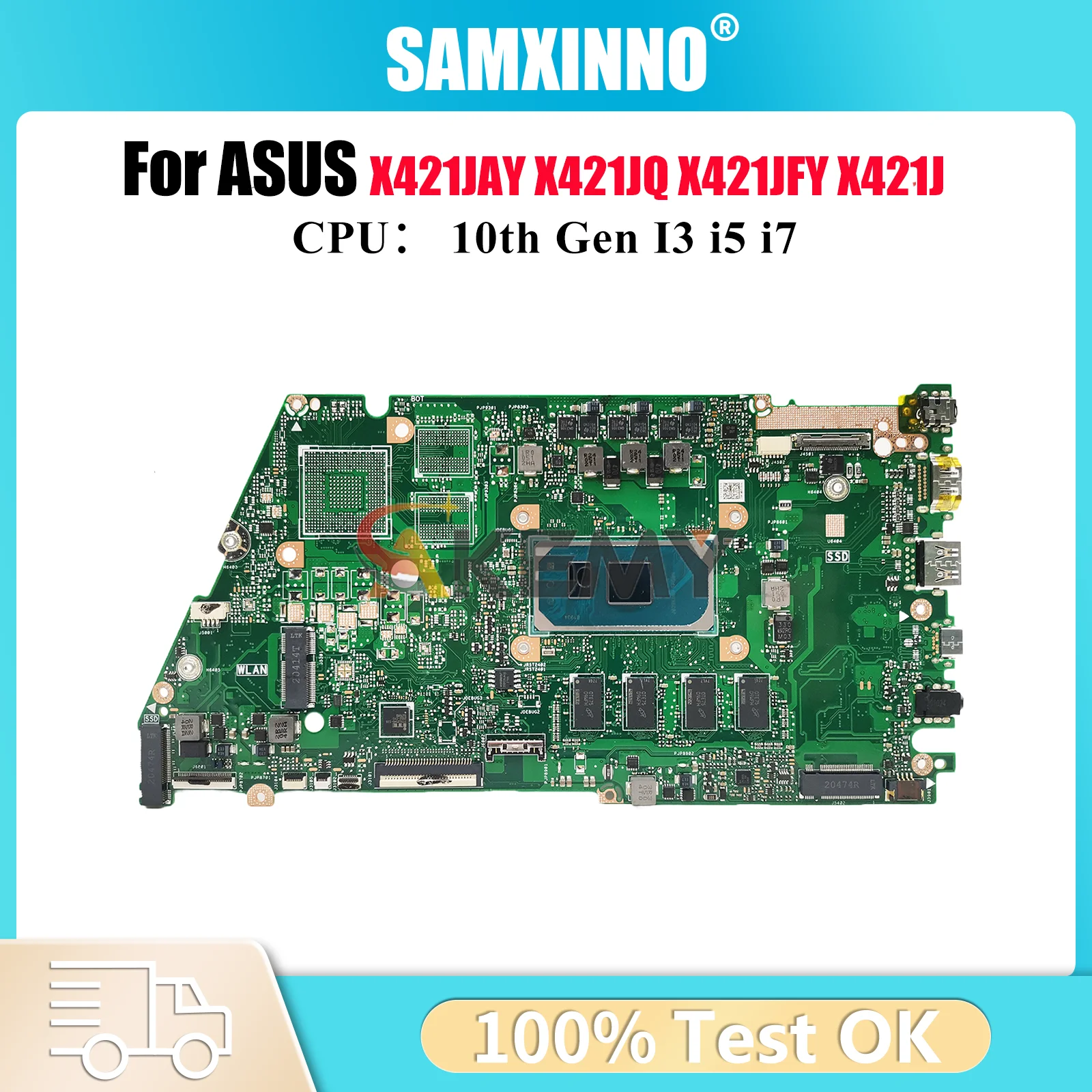 

X421JA Laptop Motherboard For ASUS X421JFY R421J X421JAY S433J X421JP X421J X413J I421J X421JQ Mainboard With 10th Gen I3 i5 i7