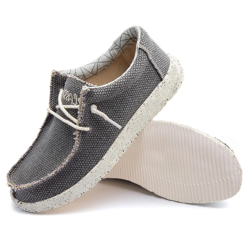 Leichte, bequeme, lässige Slip-On-Loafer aus Canvas für Herren mit weicher Sohle – ideal zum Gehen und Reisen – Detail 10