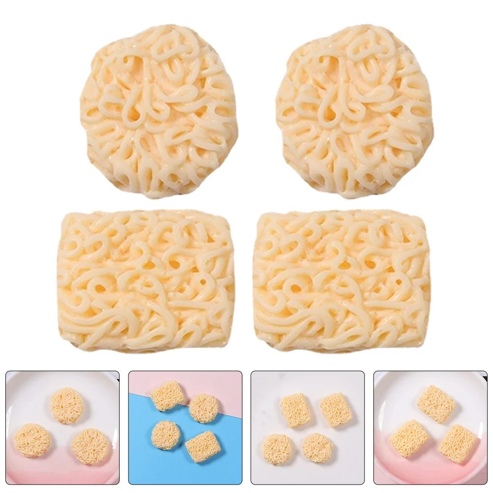 24 قطعة من المعكرونة الفورية المزيفة نماذج طعام صغيرة مزخرفة لإعداد المناظر الطبيعية الصغيرة زخرفة المطبخ من الراتنج الواقعي للعب التظاهري