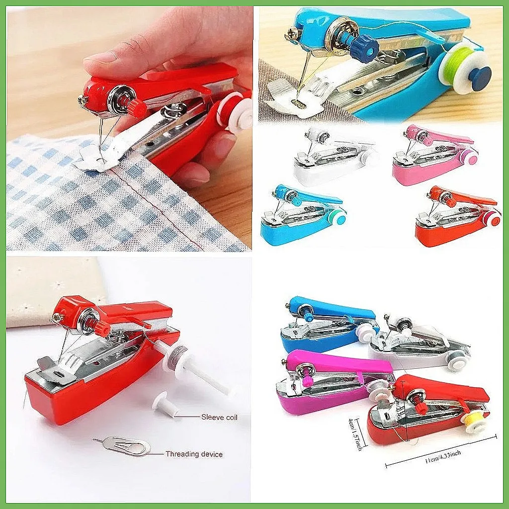 Mini-Handnähmaschine, tragbares Nähset für Kleidung, Stoffreparatur, manuelles Haushaltsnähwerkzeug