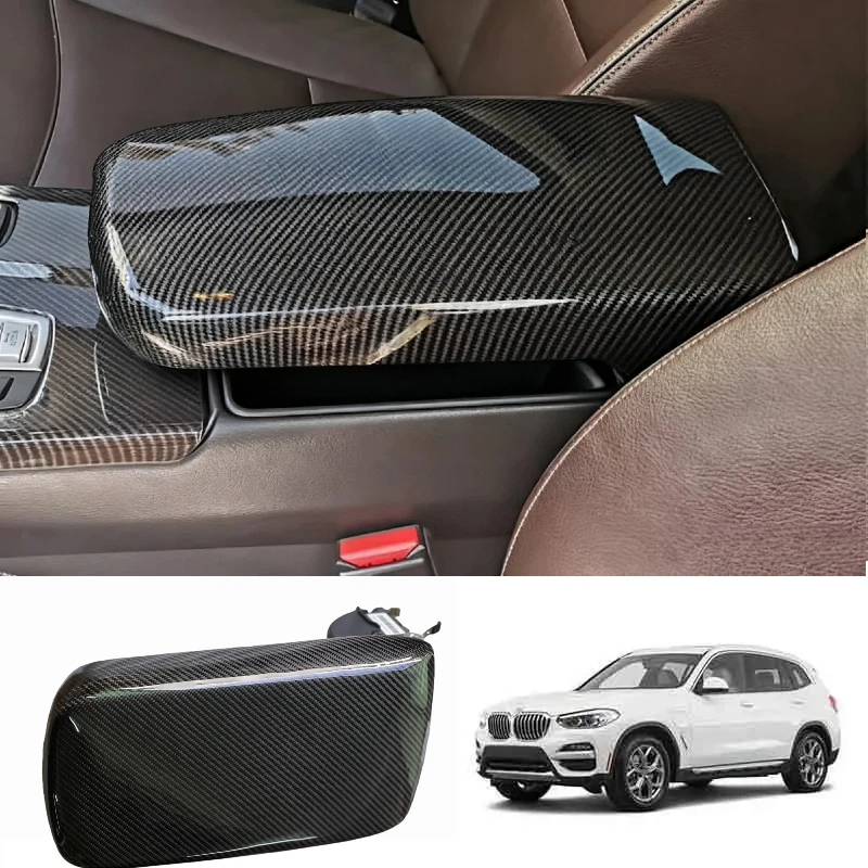 LHD RHD Real Carbon Fiber Center Console Armrest Lid Storage Box Replacement  For BMW X3 G01 X4 G02 X3M X4M F97 F98 18-24