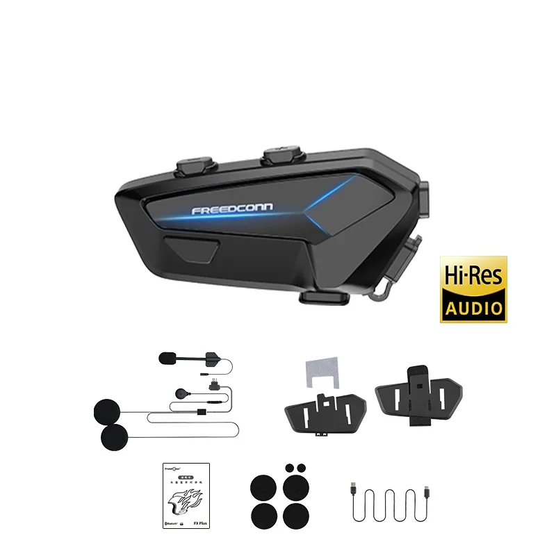 Waterproof Motorcycle Helmet Bluetooth Intercom Headset, Wireless Communication System for Riders