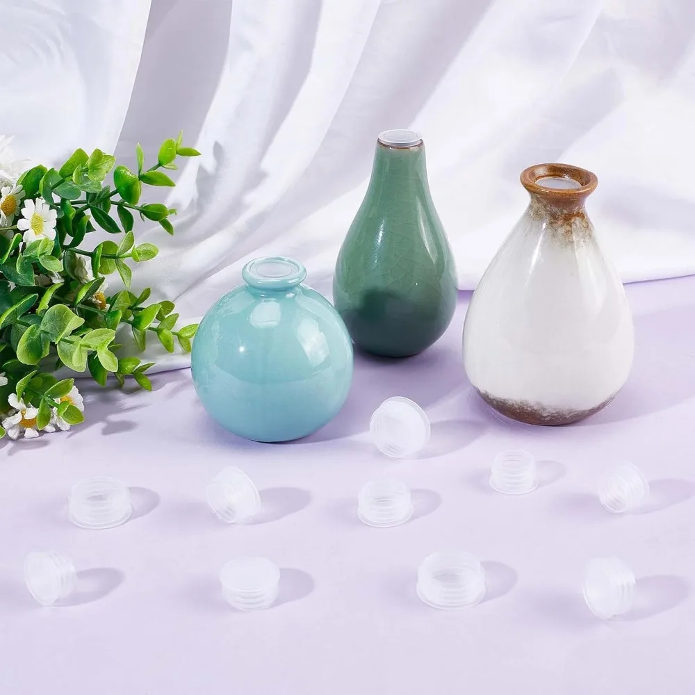 투명 플라스틱 와인 병 마개, 소금 및 후추 셰이커, 스토퍼 교체 제작 키트, 49/64 인치 ~ 31/32 인치, 3 가지 크기, 48 개