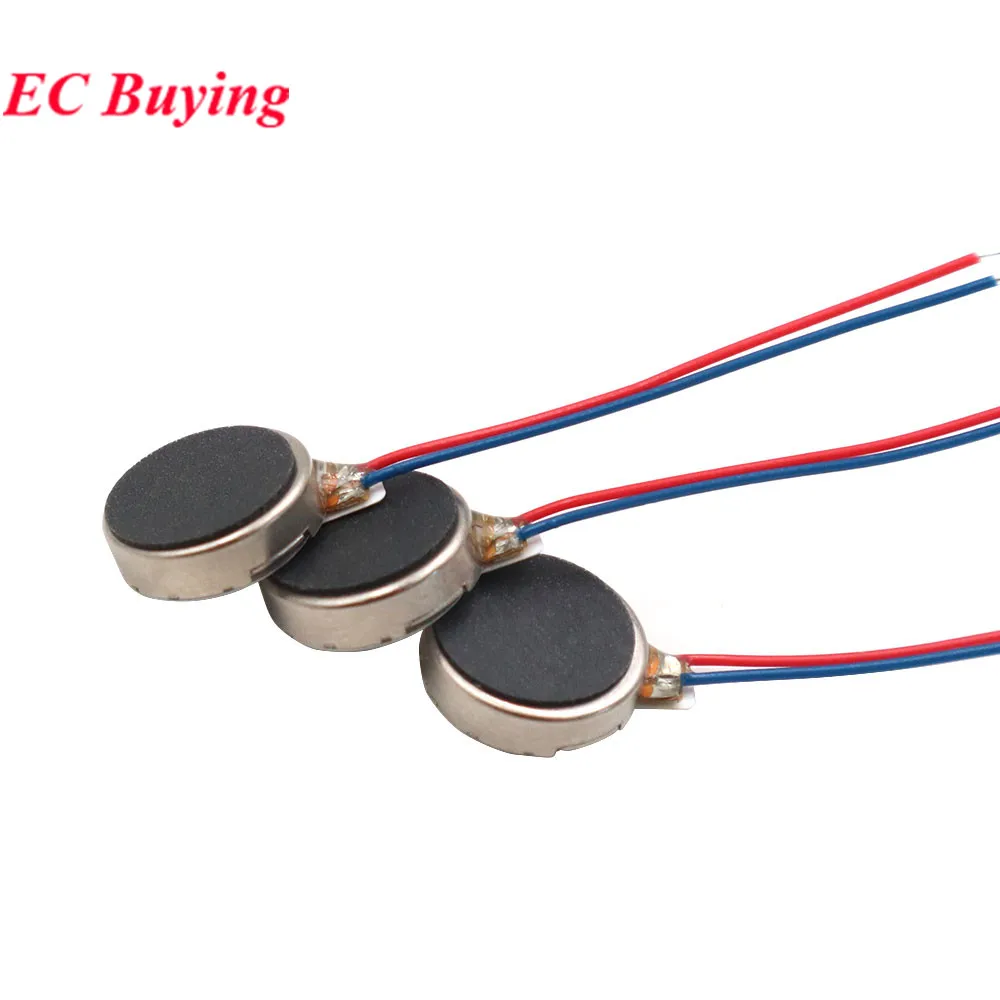 20Pcs/1Pc Mini Vibration Motor DC3V 12000RPM Coin Flat Micro DC Vibrating Motor with Wire for Mobile Cell Phone Pager Tablet