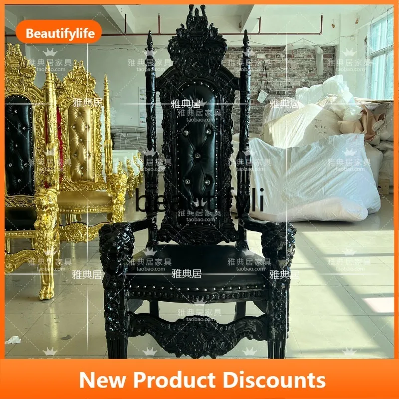 

Neoclassical Wedding Princess Chair European High Back Chair Ins King Chair