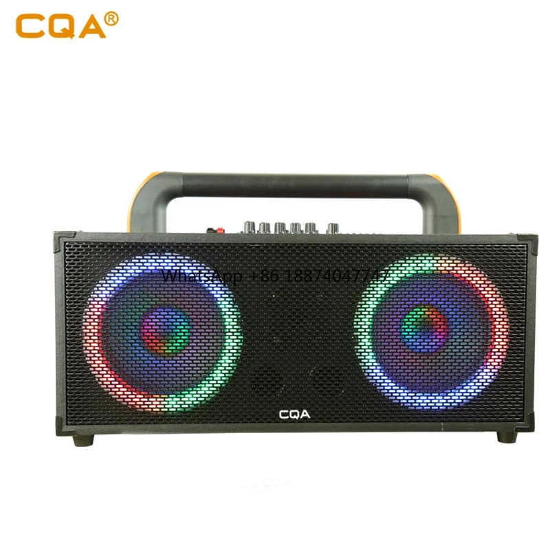 CQA party dj sound box partybox wireless blue tooth wooden speaker 6.5 inches for home