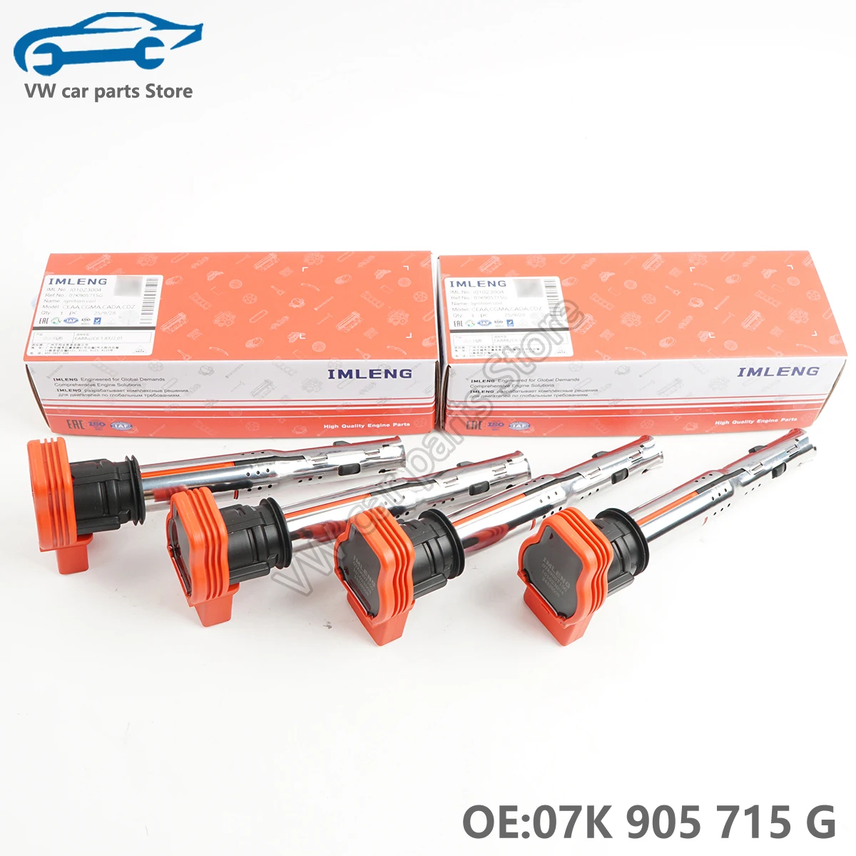 06E905115 1Pieces Ignition Coil For Audi A4 A5 A6 A7 A8 Q5 Q7 R8 For Jetta Golf GTI Tiguan Sciricco Passat CC B7 07K 905 715 G