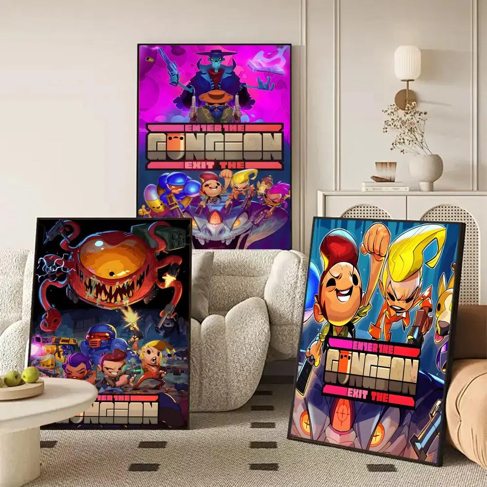 E-Enter the G-Gungeon RLK Poster Waterproof Self-Stick Wall Art Stickers, Removable Wall Decor for Living Room and Bedroom
