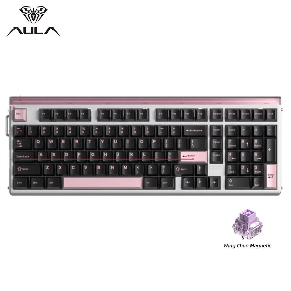 AULA HERO99 磁気スイッチ有線メカニカルキーボード RGB 音楽リズム 8K