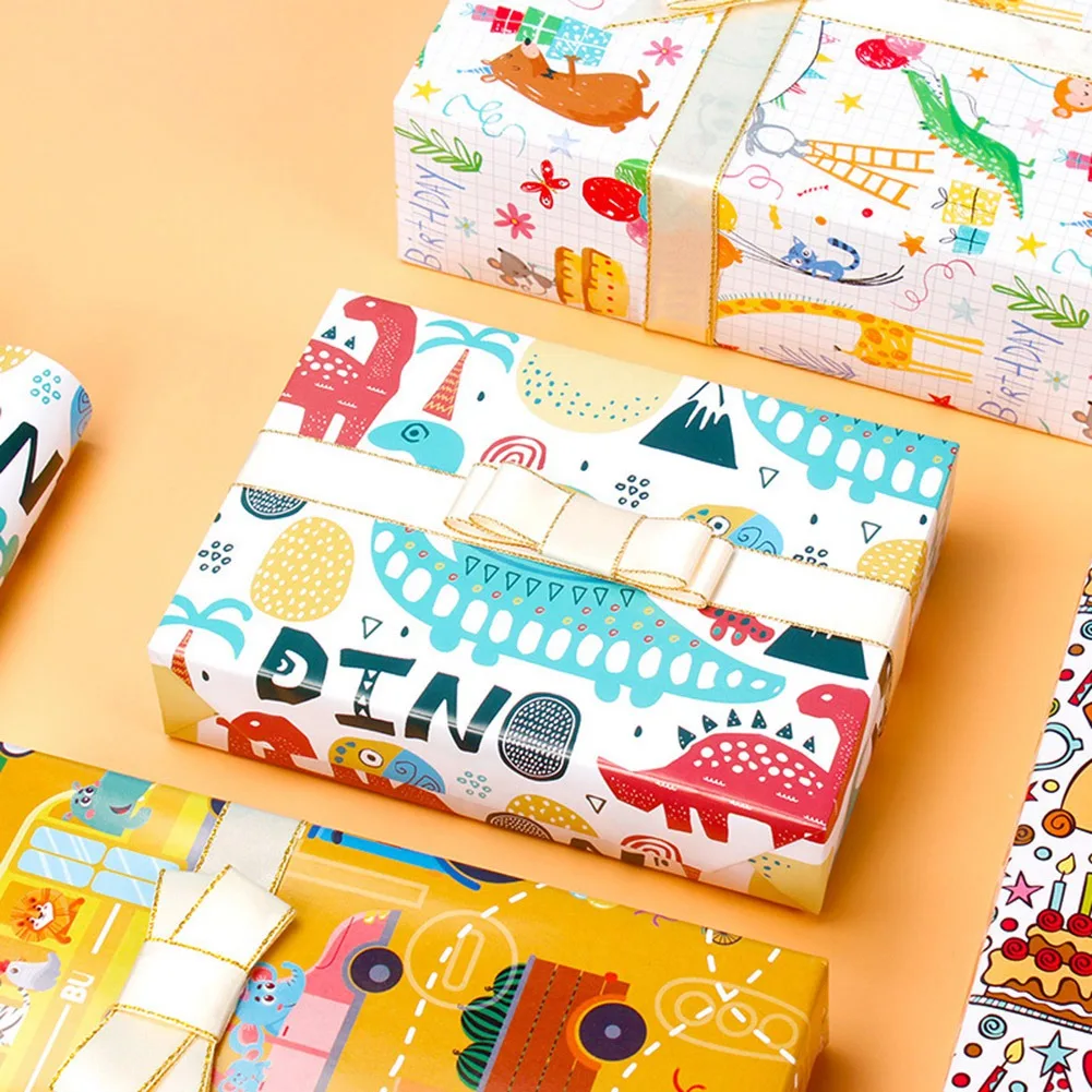 

TA-10Pcs Wrapping Paper Sheets For Kids,Birthday Party Wrapping Paper Gift Wrap Papers,Present Gift Wrapping Paper