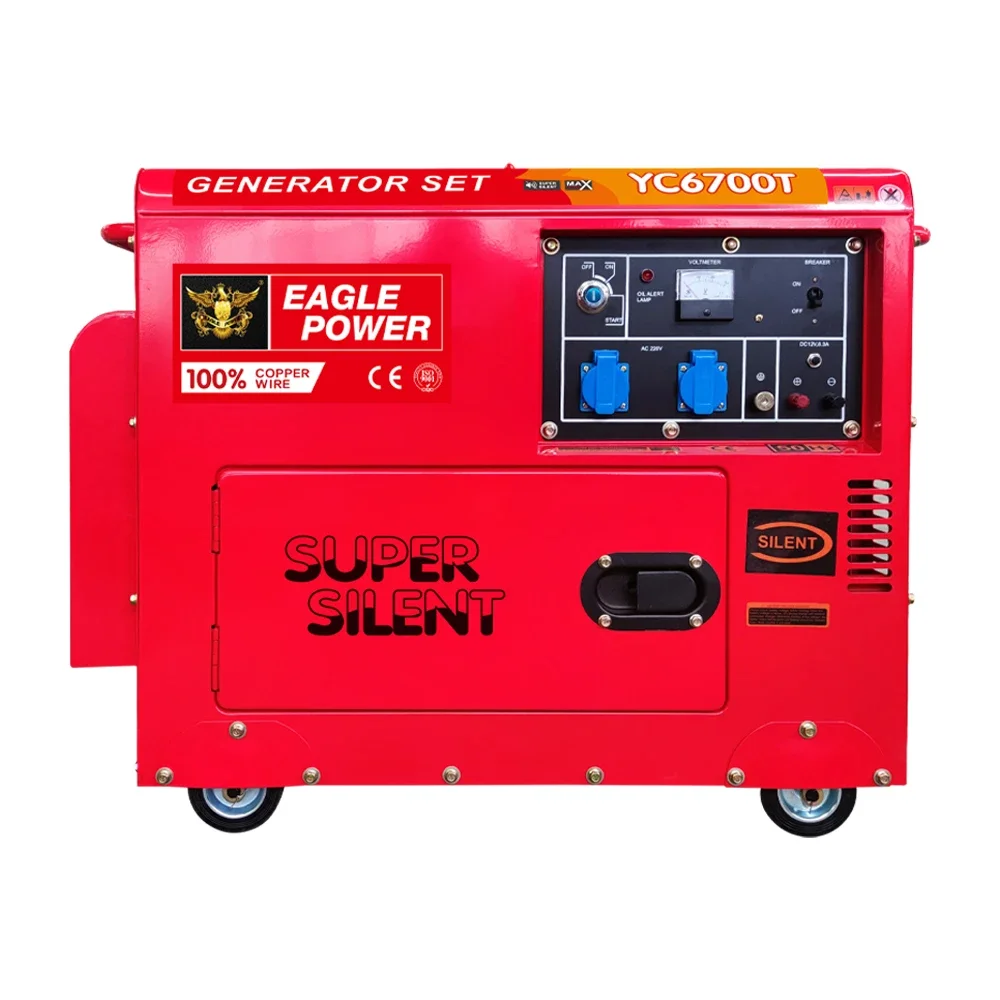 Super Silent Diesel Generator 7.5 kVA Generator 5.0kW Portable Diesel Generator Electric Start