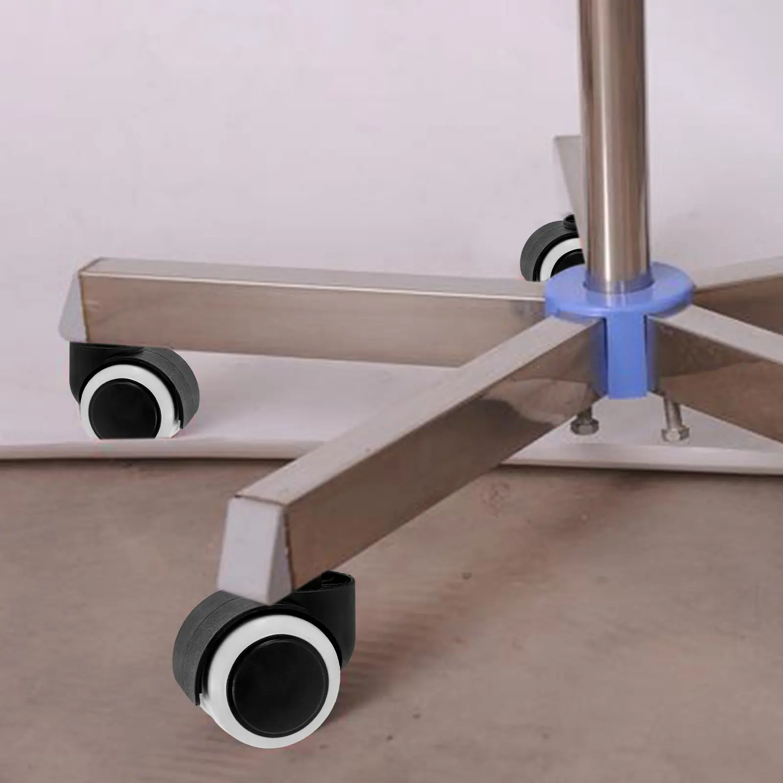 4Pcs Iv Stand Wheels Replacement High Durability Plastic Metal Swivel Casters Easy Installation Iv Pole Rolling Base