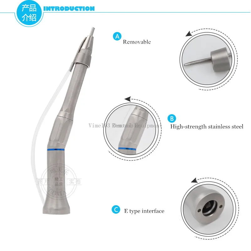

Стоматологический наконечник для микрохирургии, 20-градусный угловой стоматологический прямой наконечник, 1:1 с прямым приводом для хирургических боров