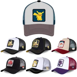 Pokemon Pikachu ricamo cappello ragazzi donne berretto da Baseball estate cappello da sole genitore-figlio Gengar Squirtle Sport all'aria aperta berretti ombra regali